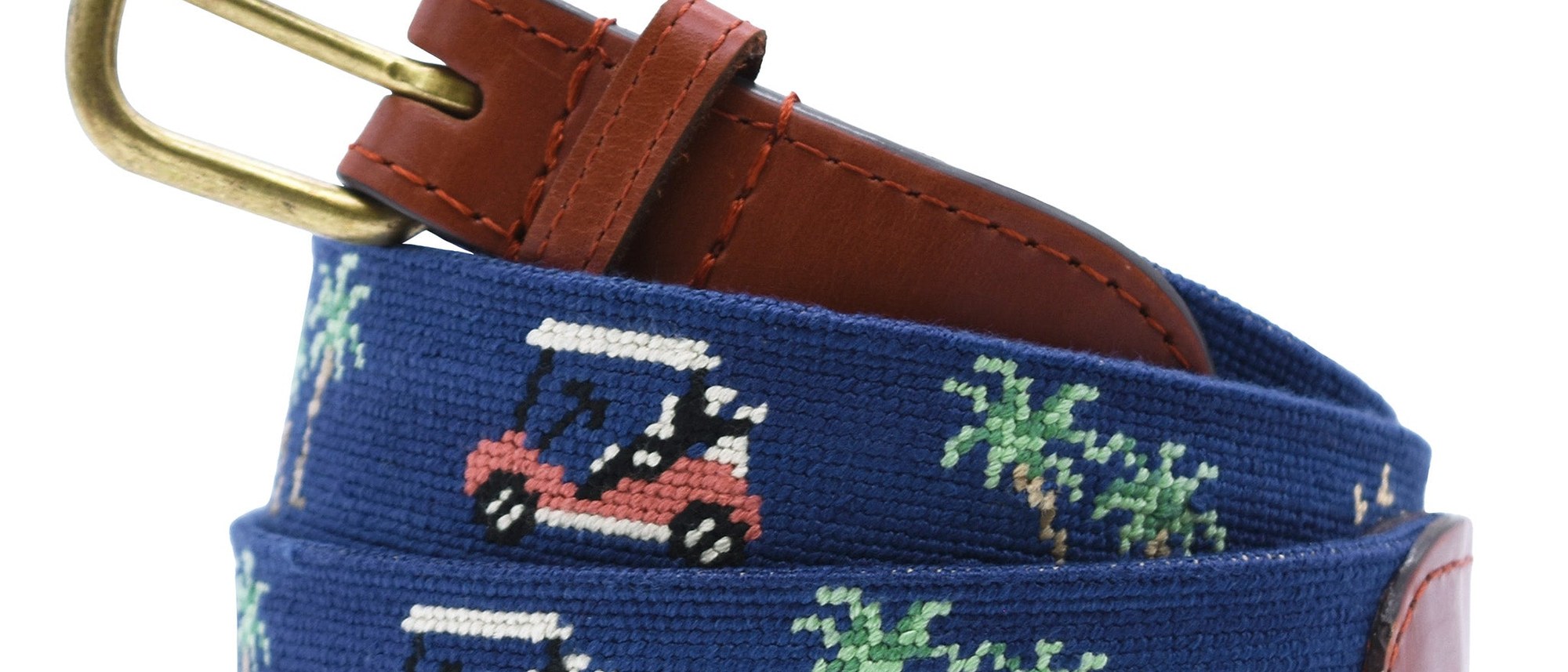 Needlepoint Golf Belts — 20 Hand-Stitched Picks