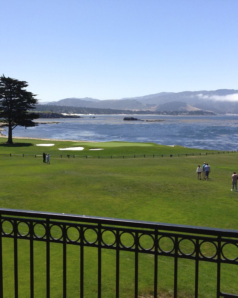 The 18th green at Pebble Beach Golf Links, California · view 1 of 1