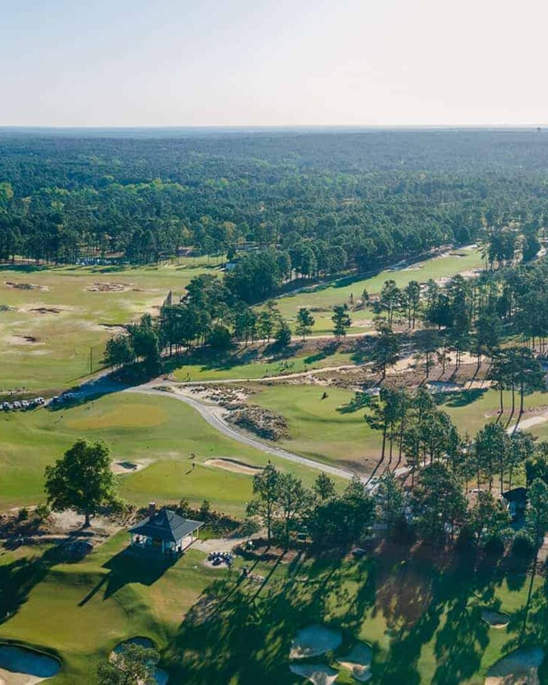 Aerial view of the Pinehurst Resort courses, North Carolina · view 1 of 1