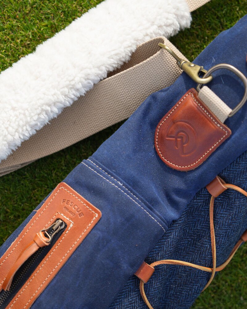 Seamus Golf Navy Harris Tweed Sunday Bag · view 4 of 4