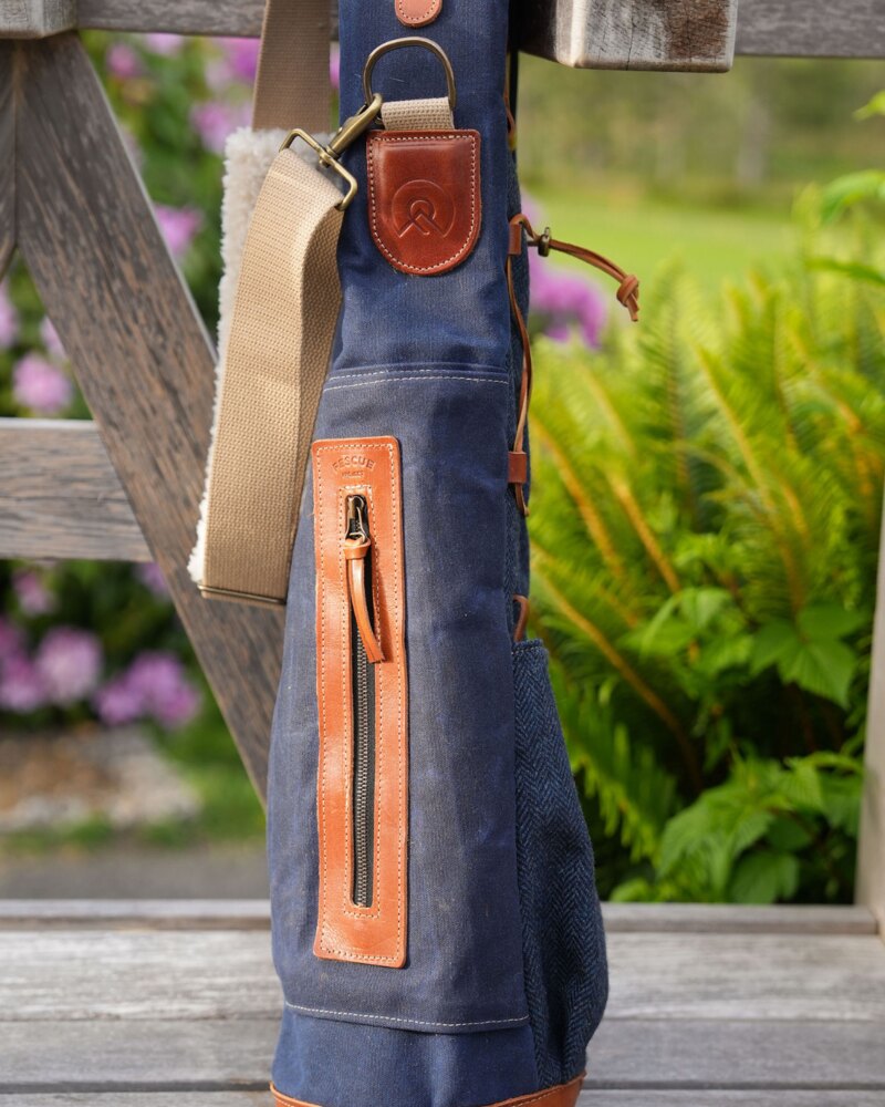 Seamus Golf Navy Harris Tweed Sunday Bag · view 1 of 4