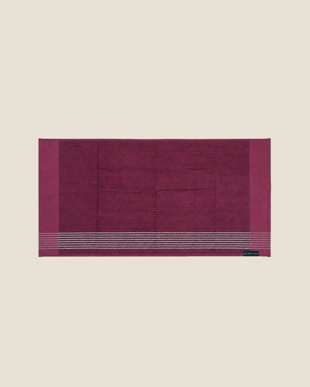 No Dirt Golf Ultimate Caddy Towel, Burgundy + Silver Stripes &middot; view 2 of 2