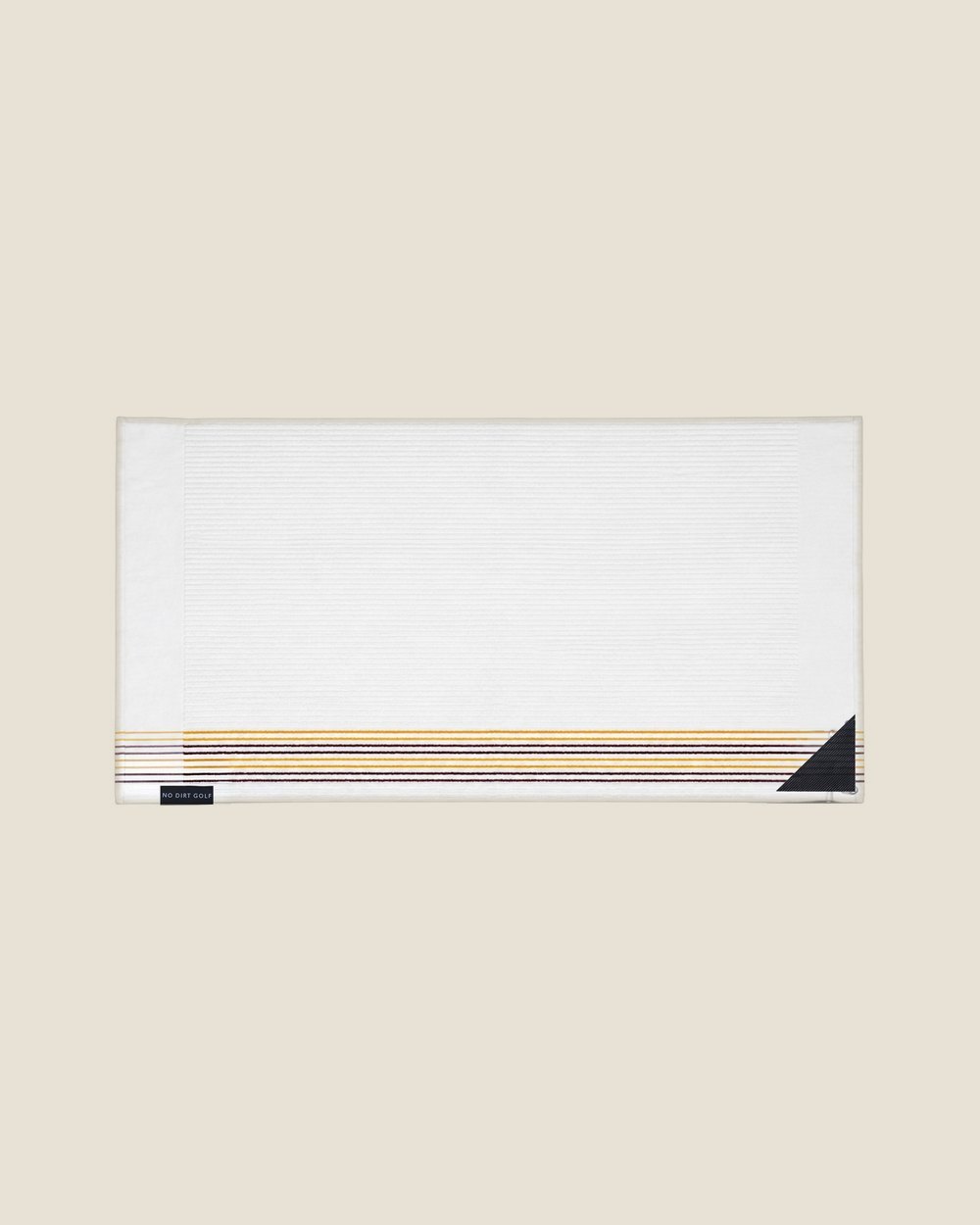 No Dirt Golf Ultimate Caddy Towel, White + Burgundy and Gold Stripes &middot; view 1 of 2