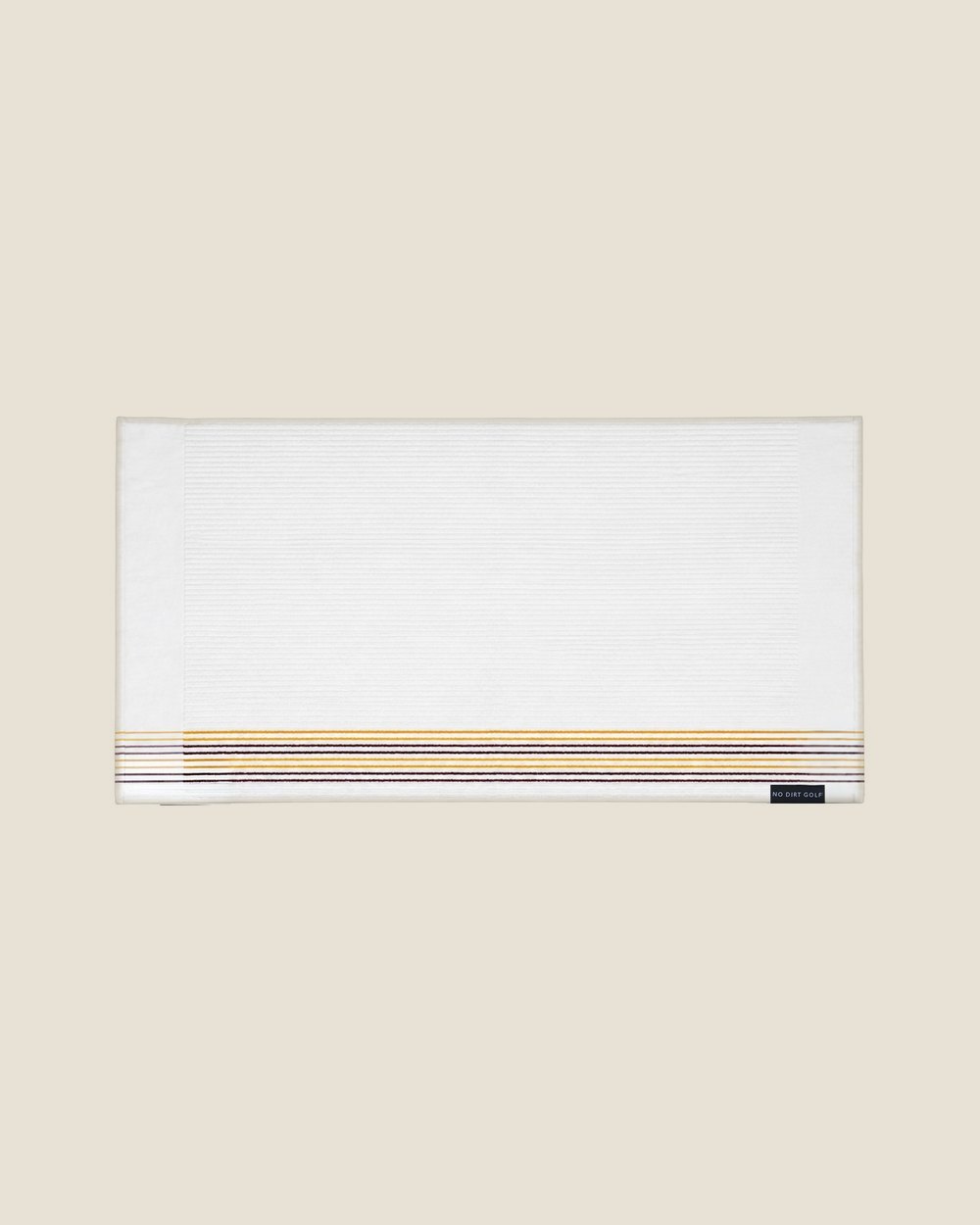 No Dirt Golf Ultimate Caddy Towel, White + Burgundy and Gold Stripes &middot; view 2 of 2