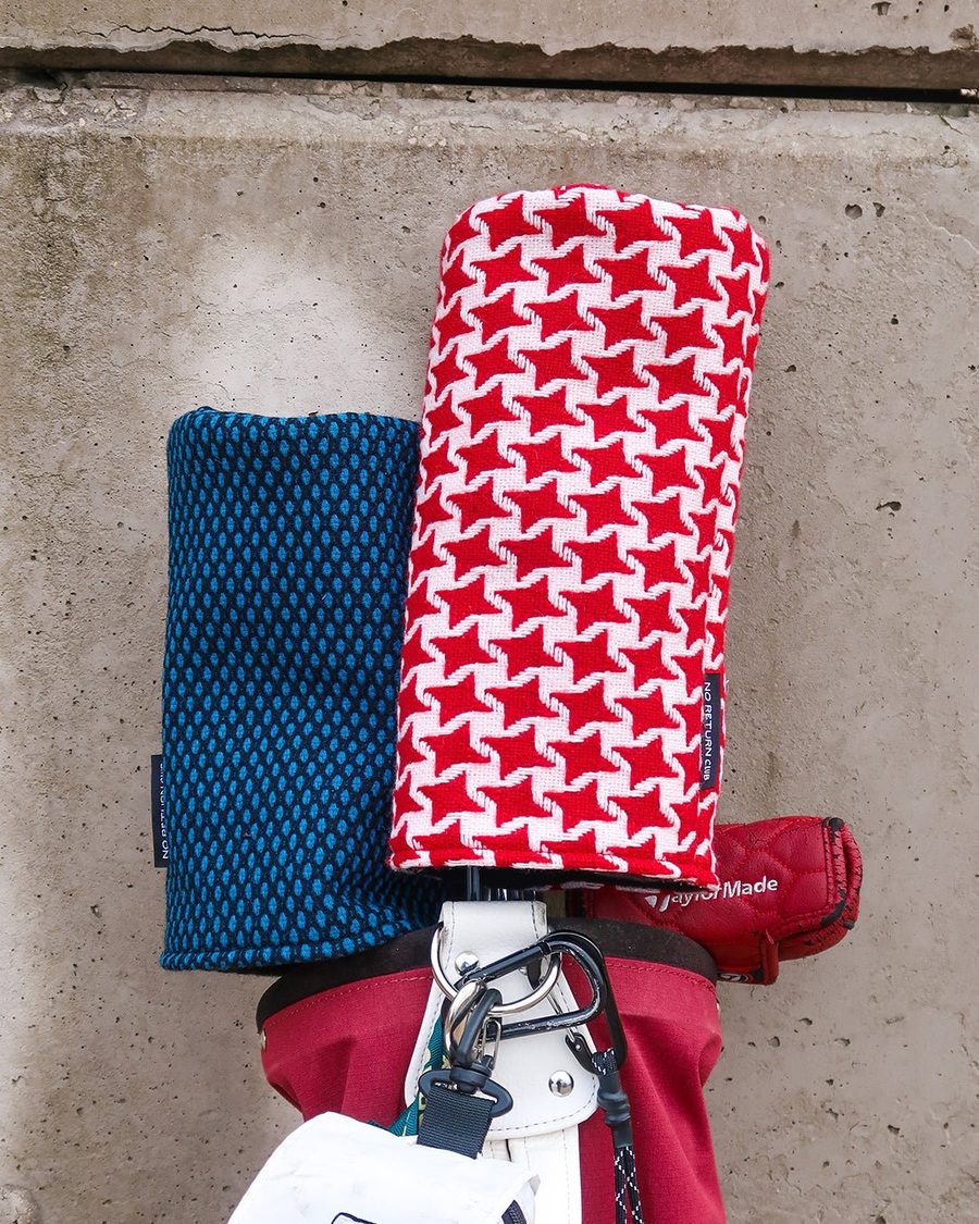 No Return Club photograph: Houndstooth Red + Oyster Headcover