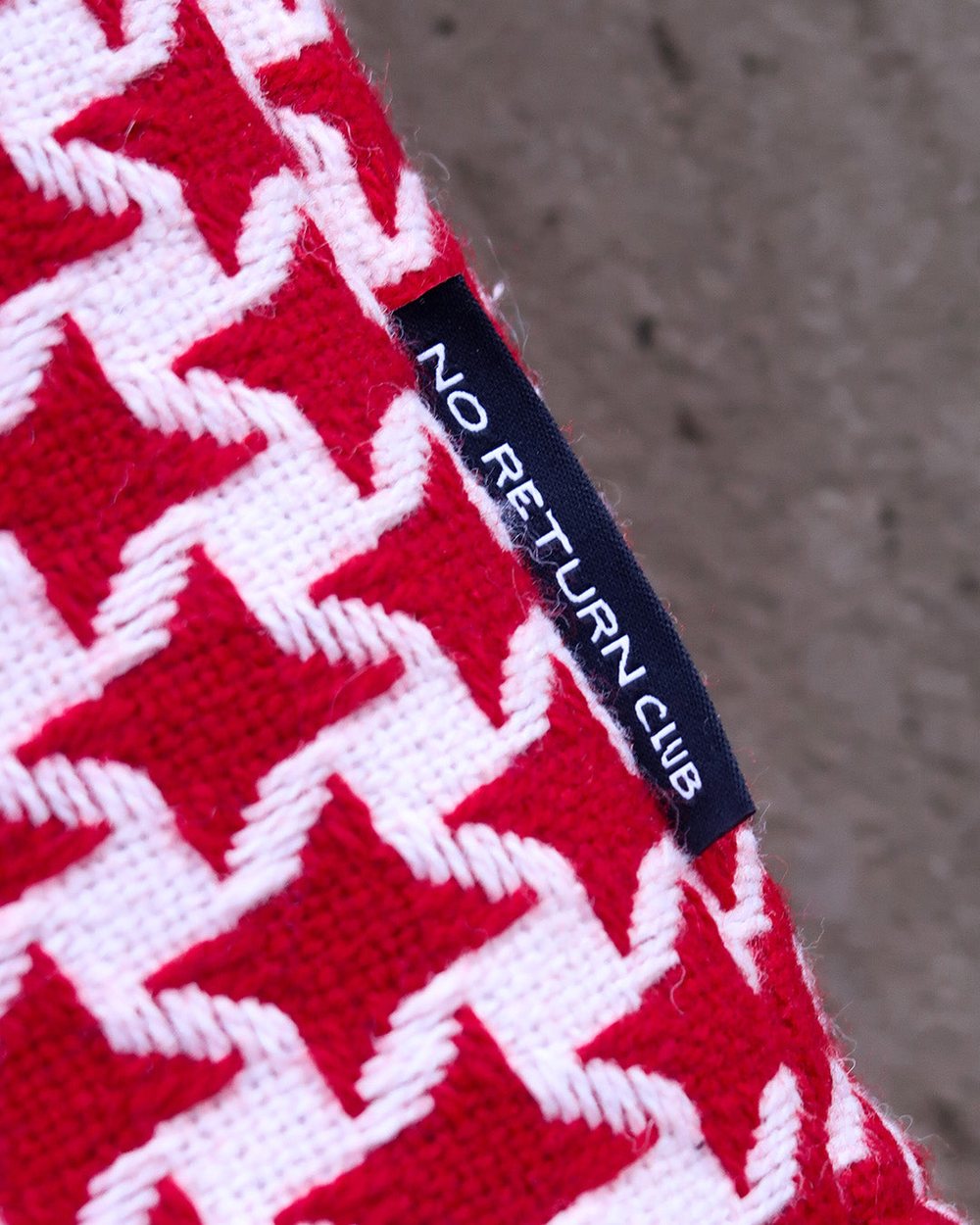 No Return Club Houndstooth Red + Oyster Knit · view 3 of 3
