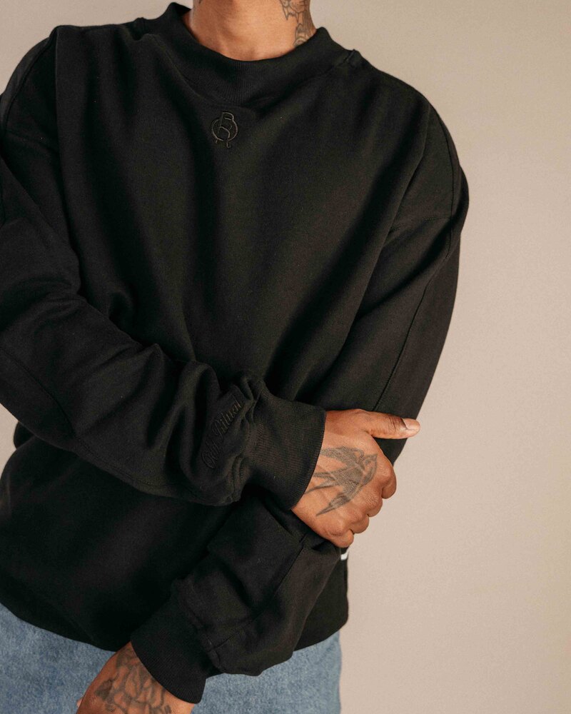 Odd Ritual ORGC Sweater in Black, on model · view 2 of 4