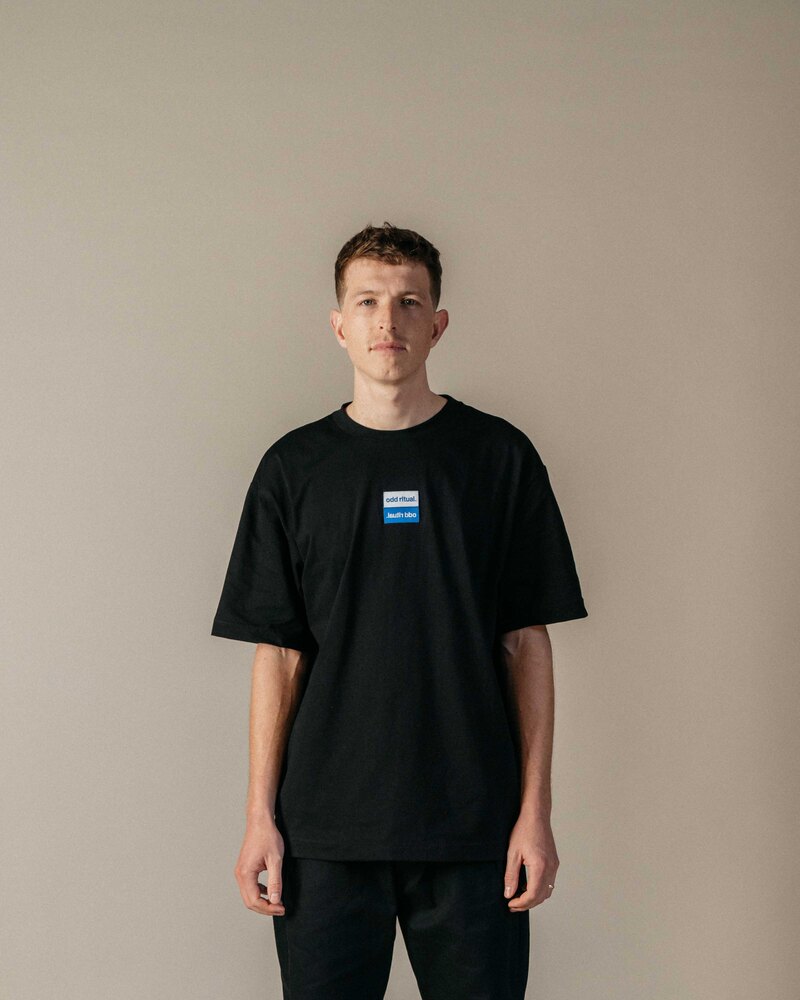 Odd Ritual Reflections T-Shirt in Black, on model · view 2 of 4