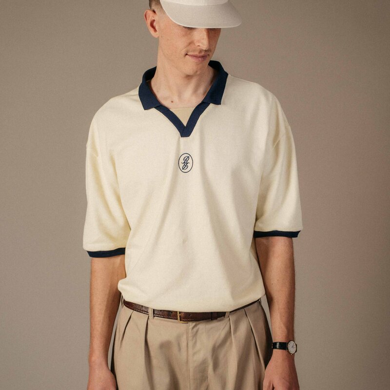 Odd Ritual 1990s Heritage Polo, on model