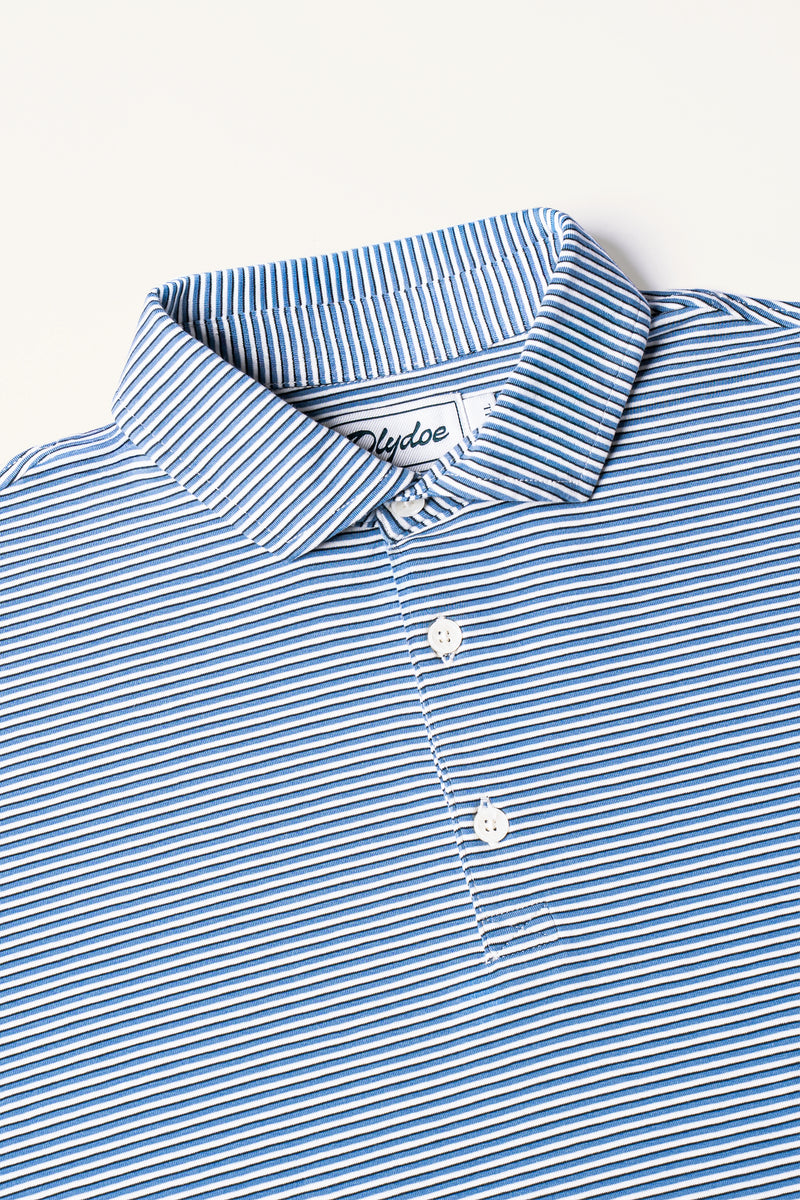 Olydoe OG Supima Hollow Polo in Blue/Twilight stripe