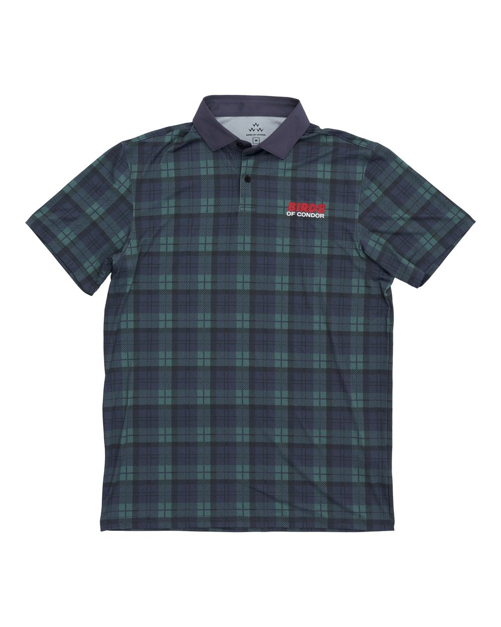 Birds of Condor Lawn Pawn Polo, Blue / Green Plaid · view 1 of 5