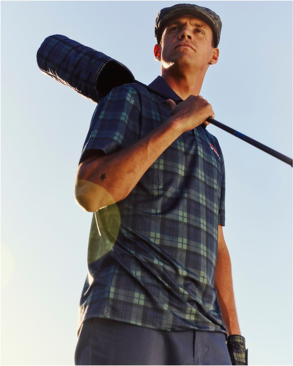 Birds of Condor Lawn Pawn Polo, Blue / Green Plaid · view 5 of 5