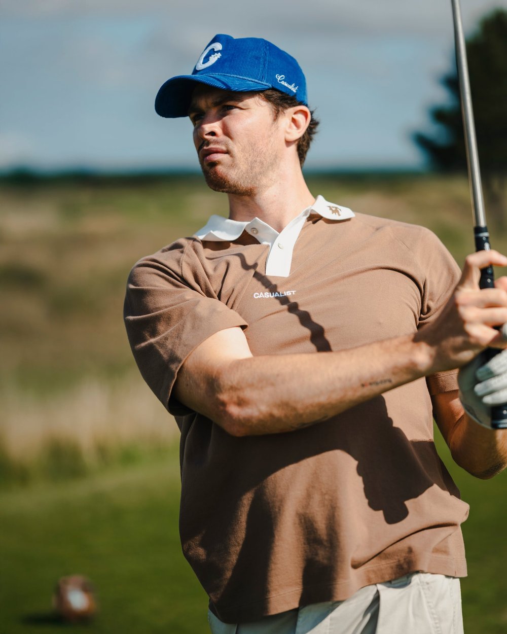 Casualist Weekend Pique Polo, Mocha · view 5 of 5