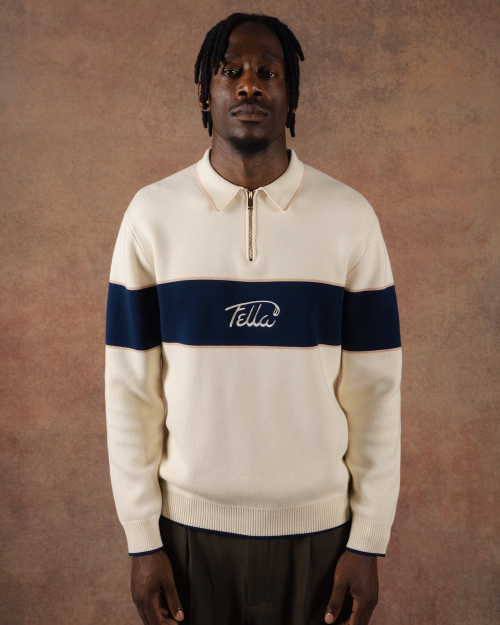 Fella Golf Boris Quarter-Zip Sweater, Navy · view 2 of 5