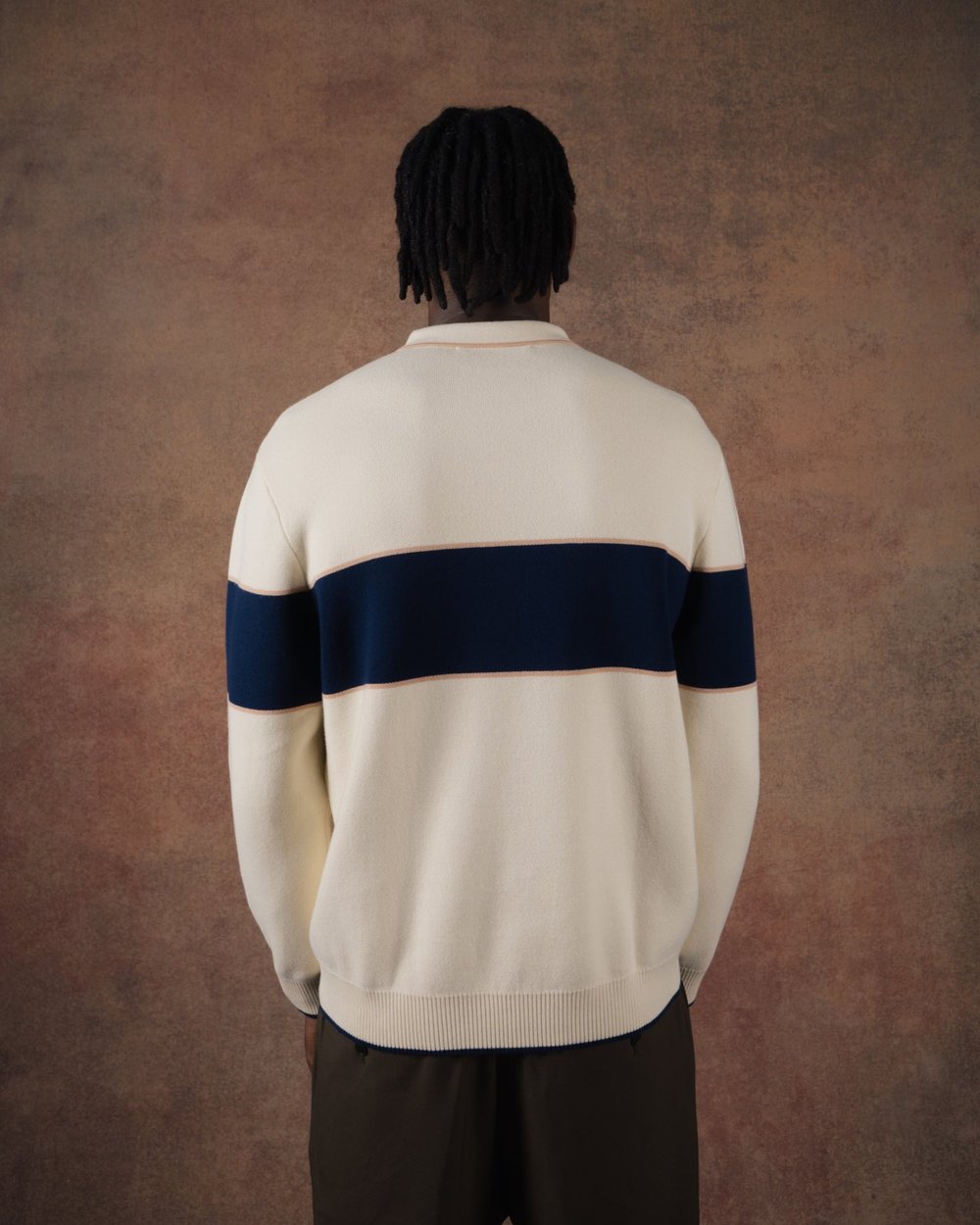 Fella Golf Boris Quarter-Zip Sweater, Navy · view 3 of 5