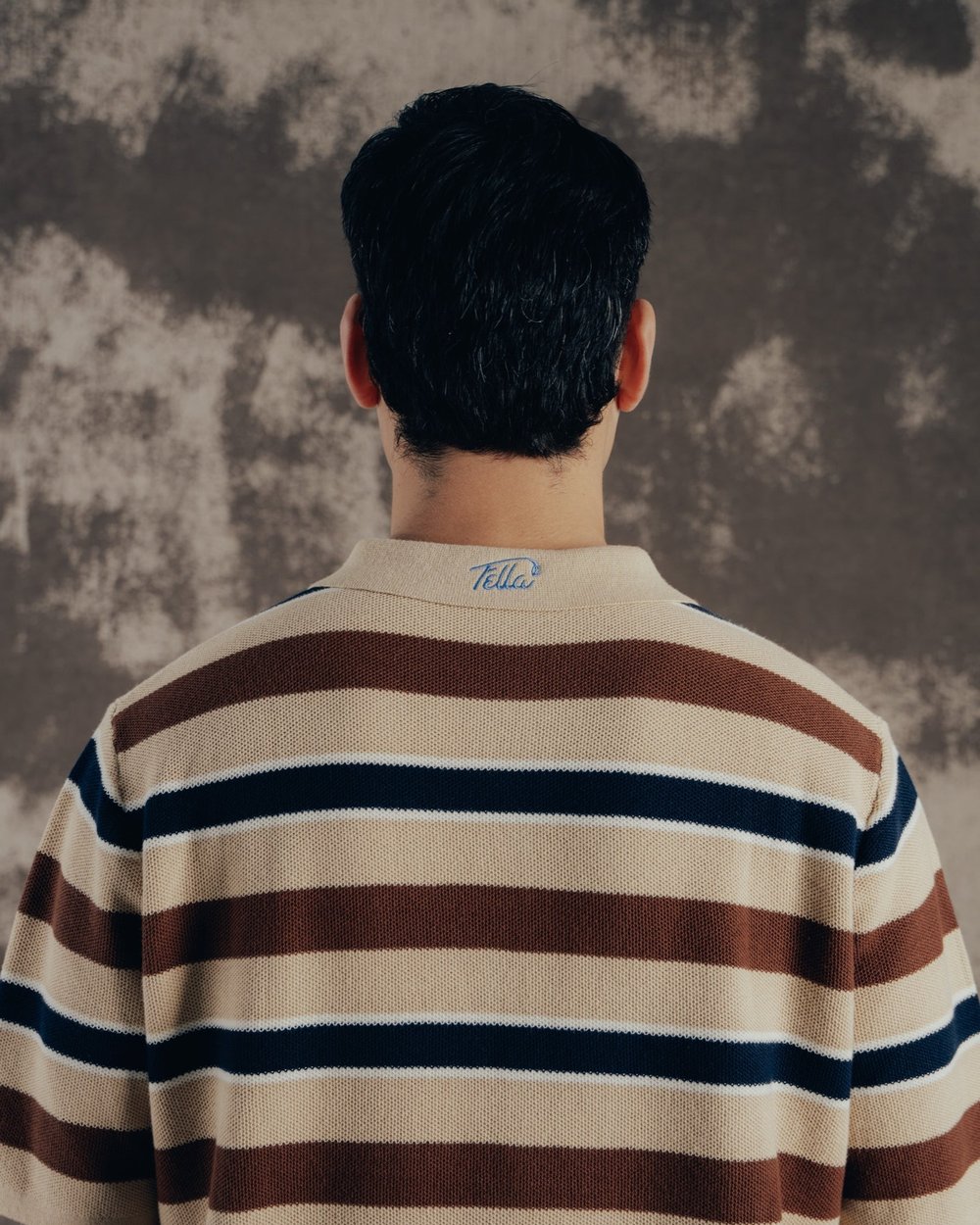 Fella Golf Jake Intarsia Knit Polo, Toffee · view 4 of 5