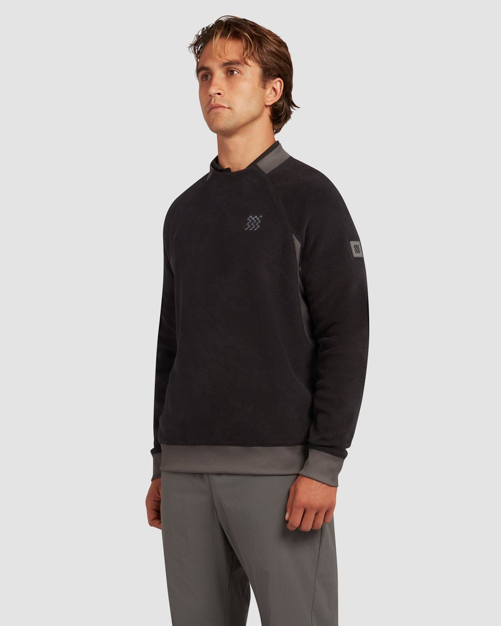 Manors Crewneck Polartec Fleece, Black · view 1 of 1
