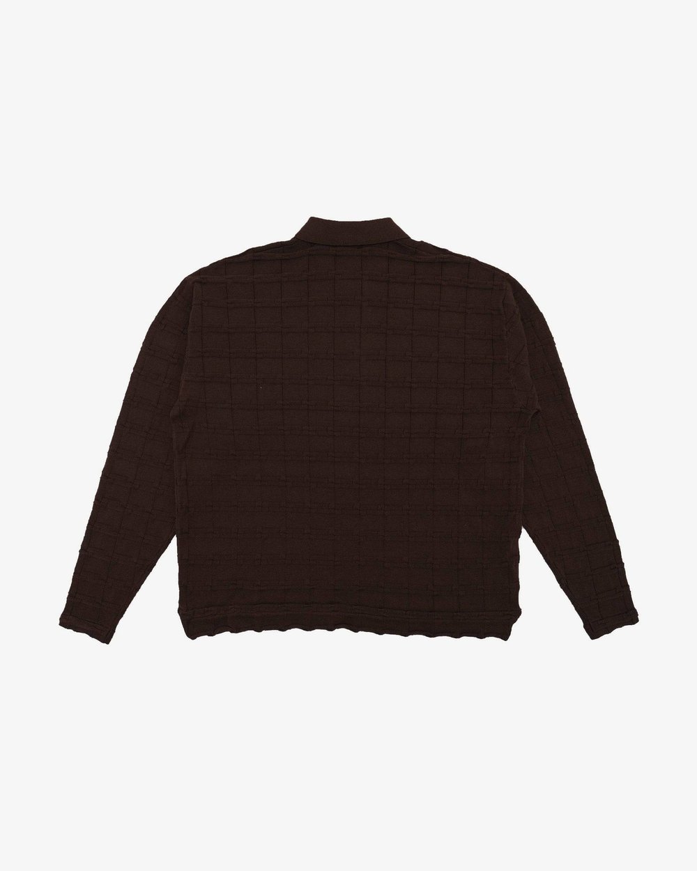 Students Golf Knight Knitted Polo Sweater, Coffee · view 3 of 5