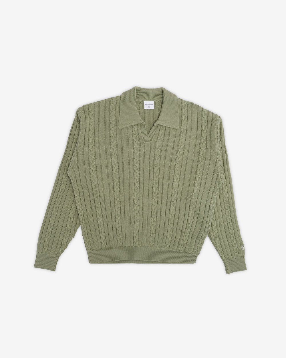 Students Golf Riverview Knit Polo Sweater, Moss · view 1 of 5