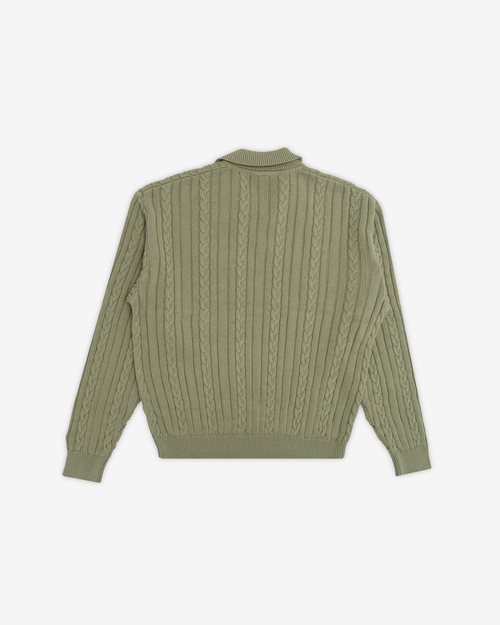 Students Golf Riverview Knit Polo Sweater, Moss · view 2 of 5