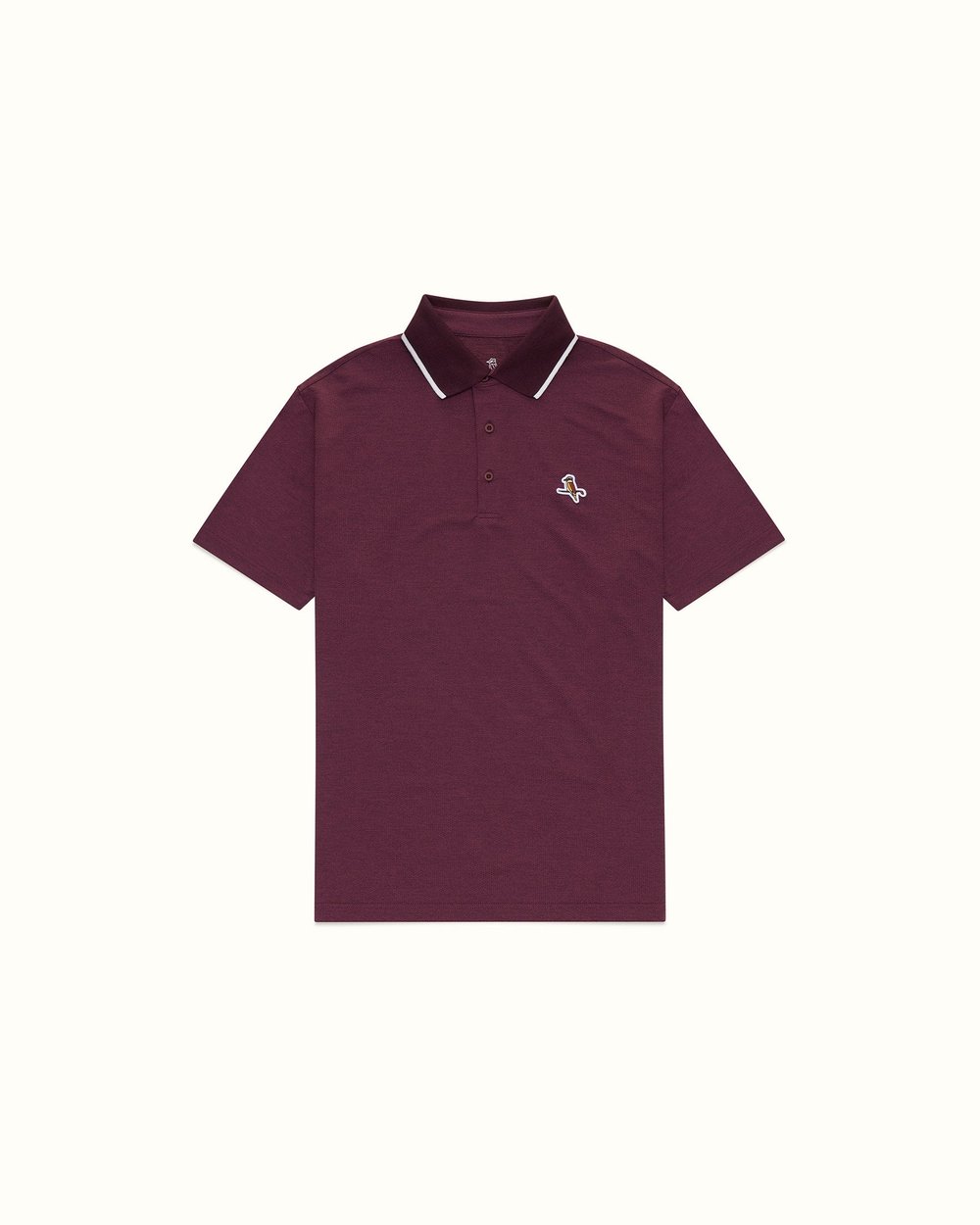 Walker Golf Things Members Polo, Maroon · view 1 of 5