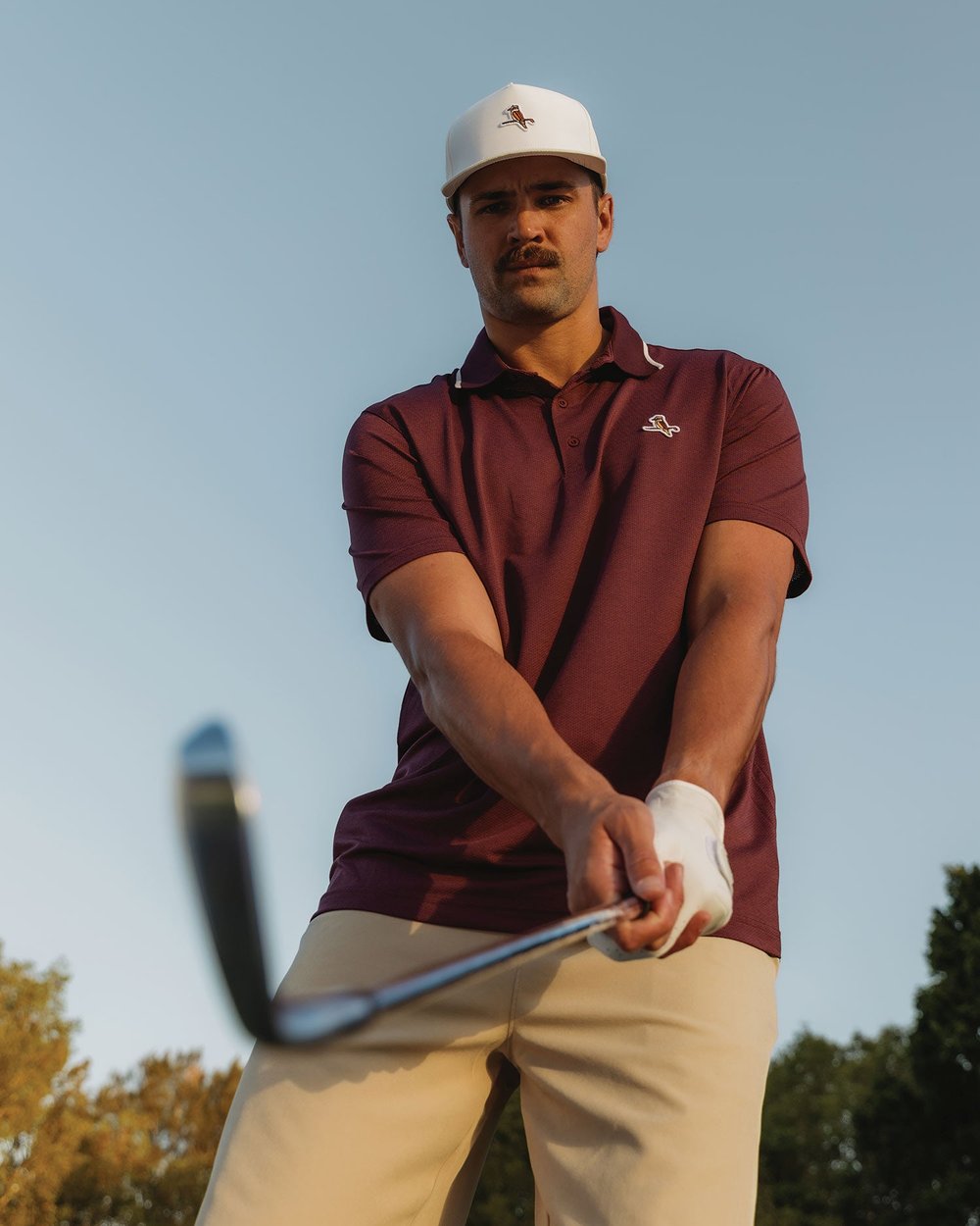 Walker Golf Things Members Polo, Maroon · view 4 of 5