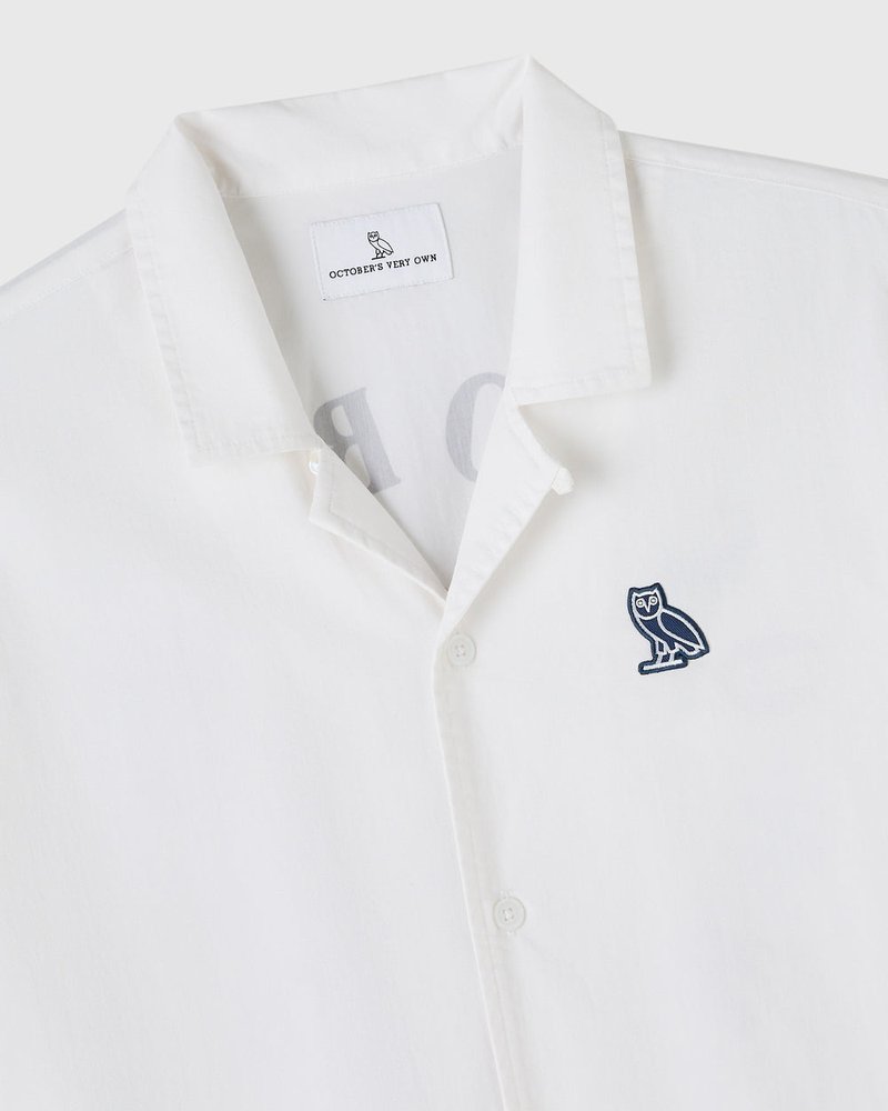 Circle Wordmark Camp Shirt — White · view 4 of 4