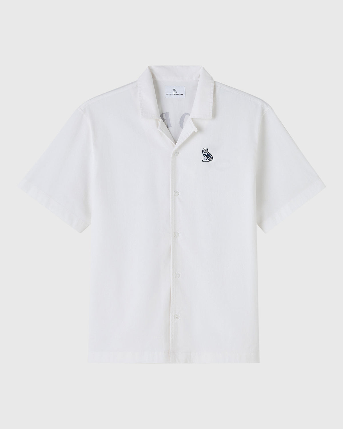 Circle Wordmark Camp Shirt — White