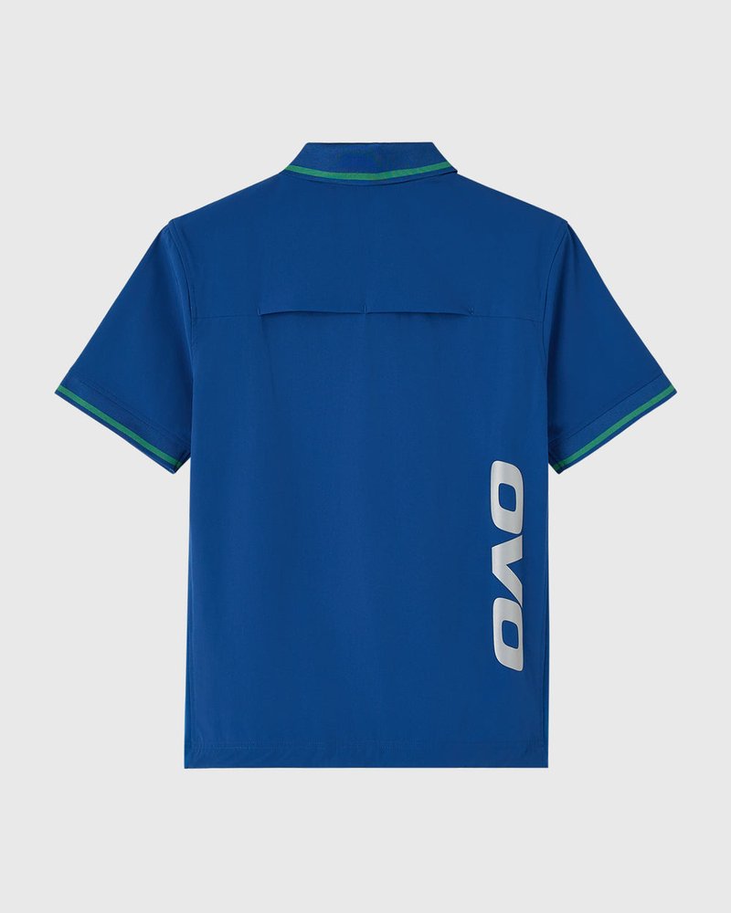 Stretch Nylon Polo — Deep Denim · view 2 of 4