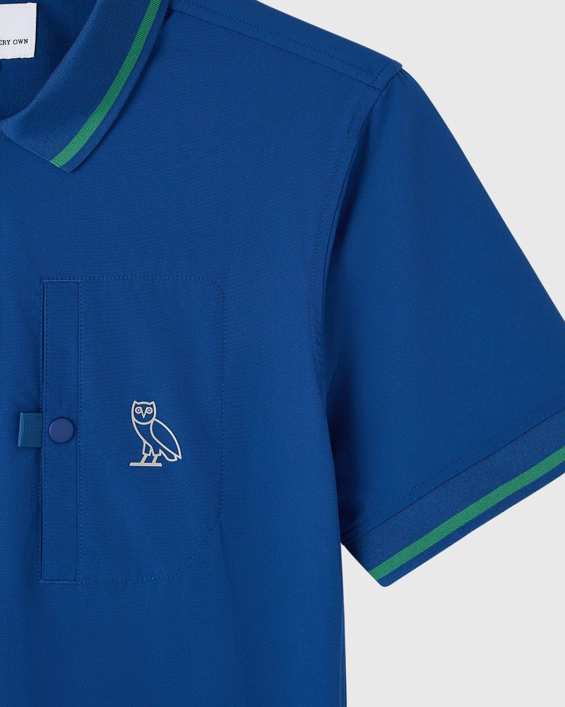 Stretch Nylon Polo — Deep Denim · view 4 of 4