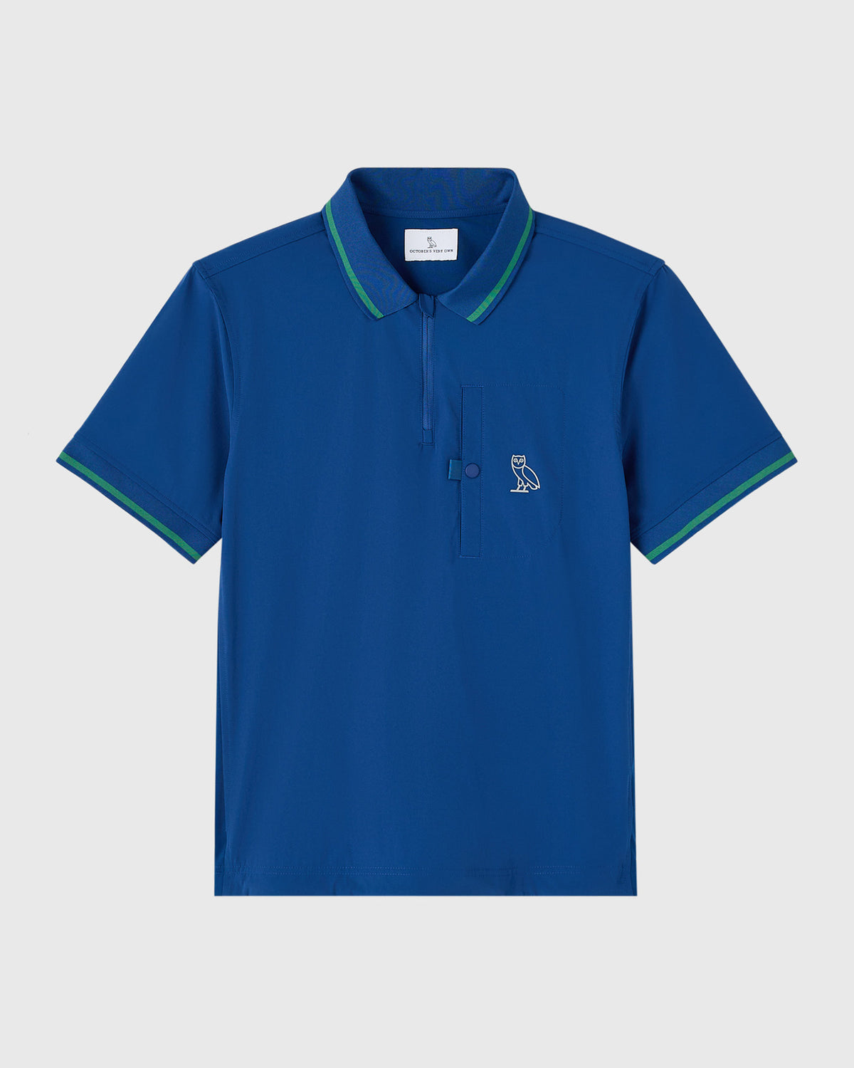 Stretch Nylon Polo — Deep Denim