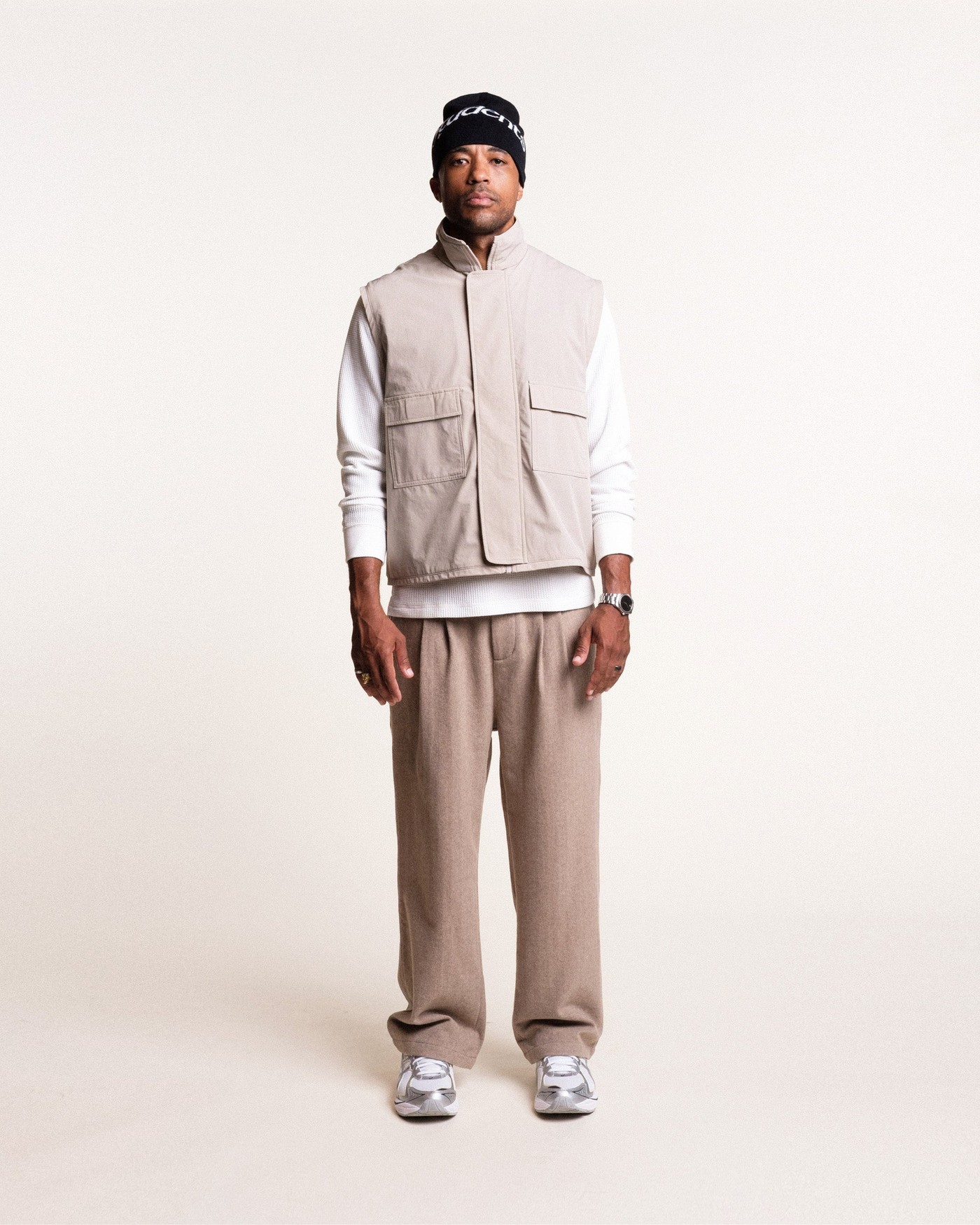 Students Golf double-pleated wool trousers, full length