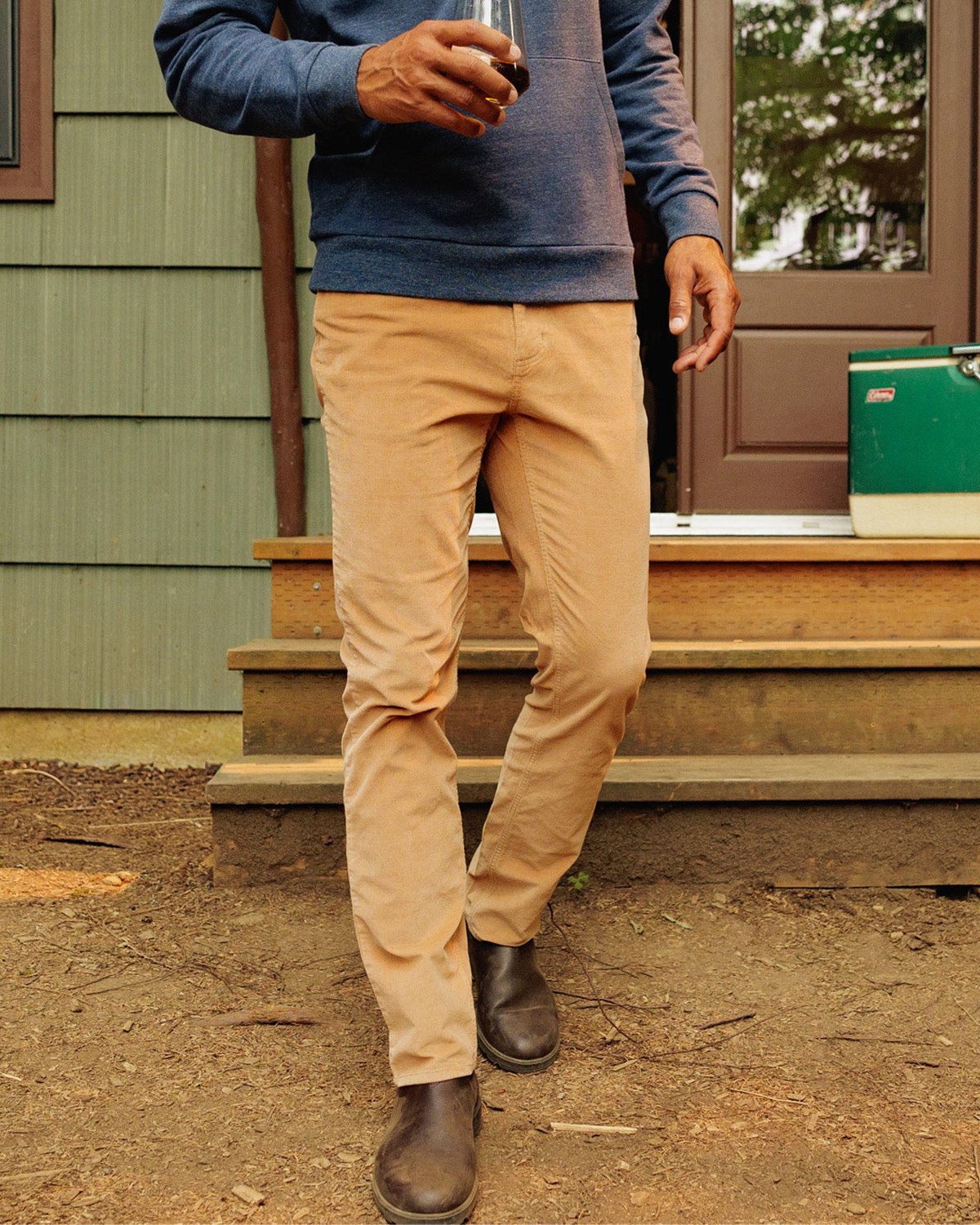 Criquet Shirts Comfort Corduroy Pant | Khaki · view 1 of 4