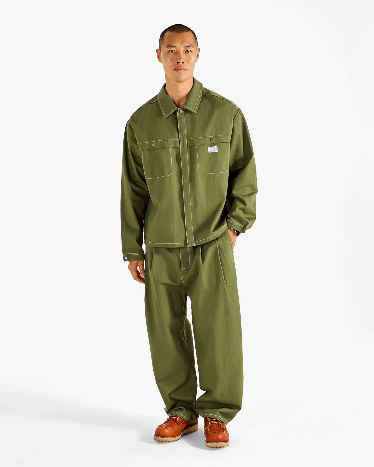 Malbon Golf Station Pant | Military Green · view 1 of 4