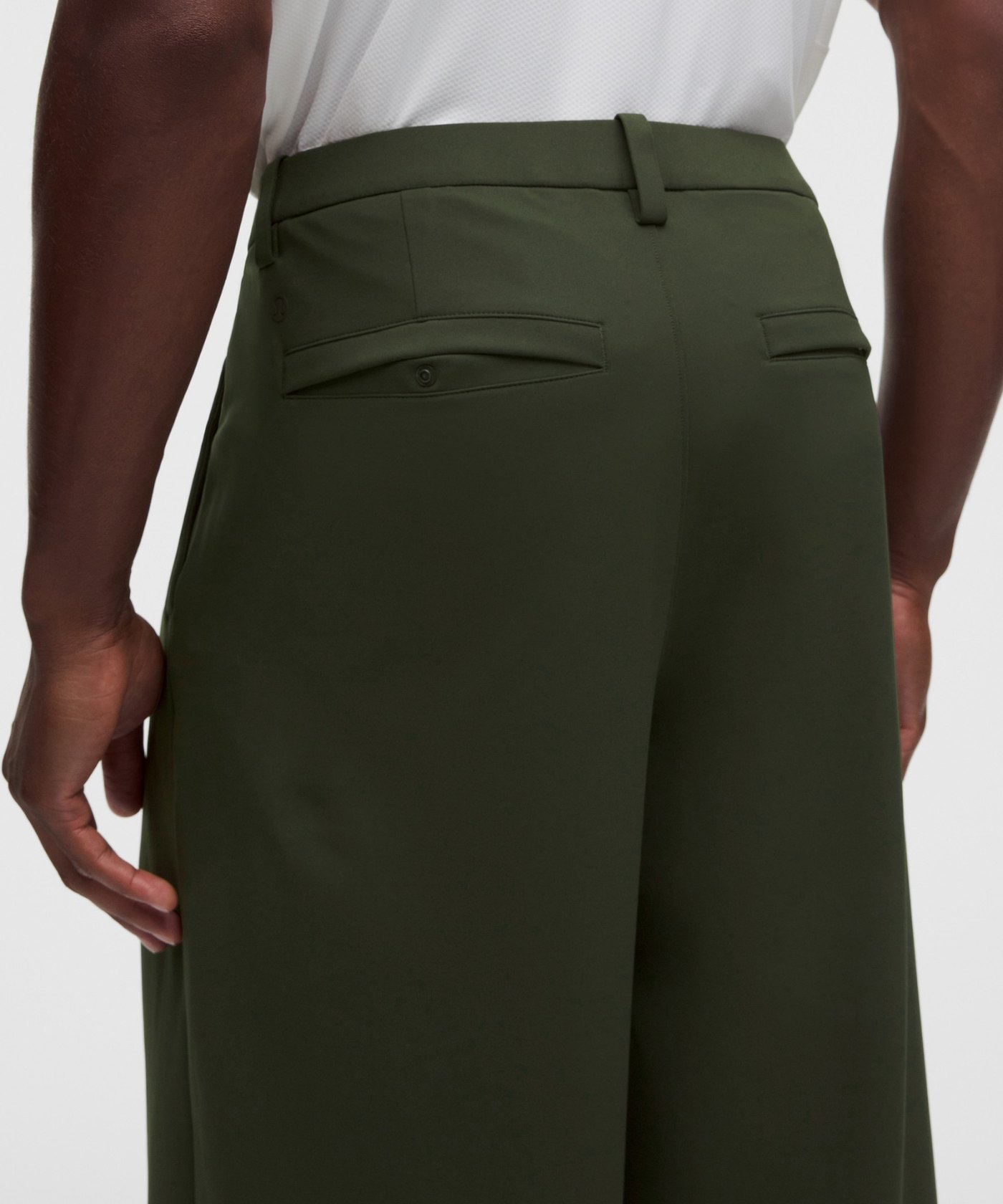 The back of the Daydrift trouser showing the welt pockets