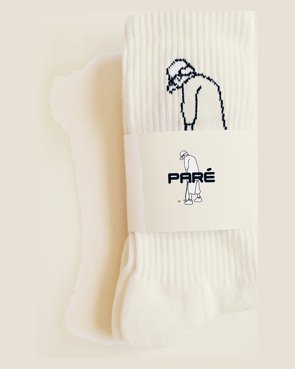 Paré Golf White Crew Sock &middot; view 2 of 3