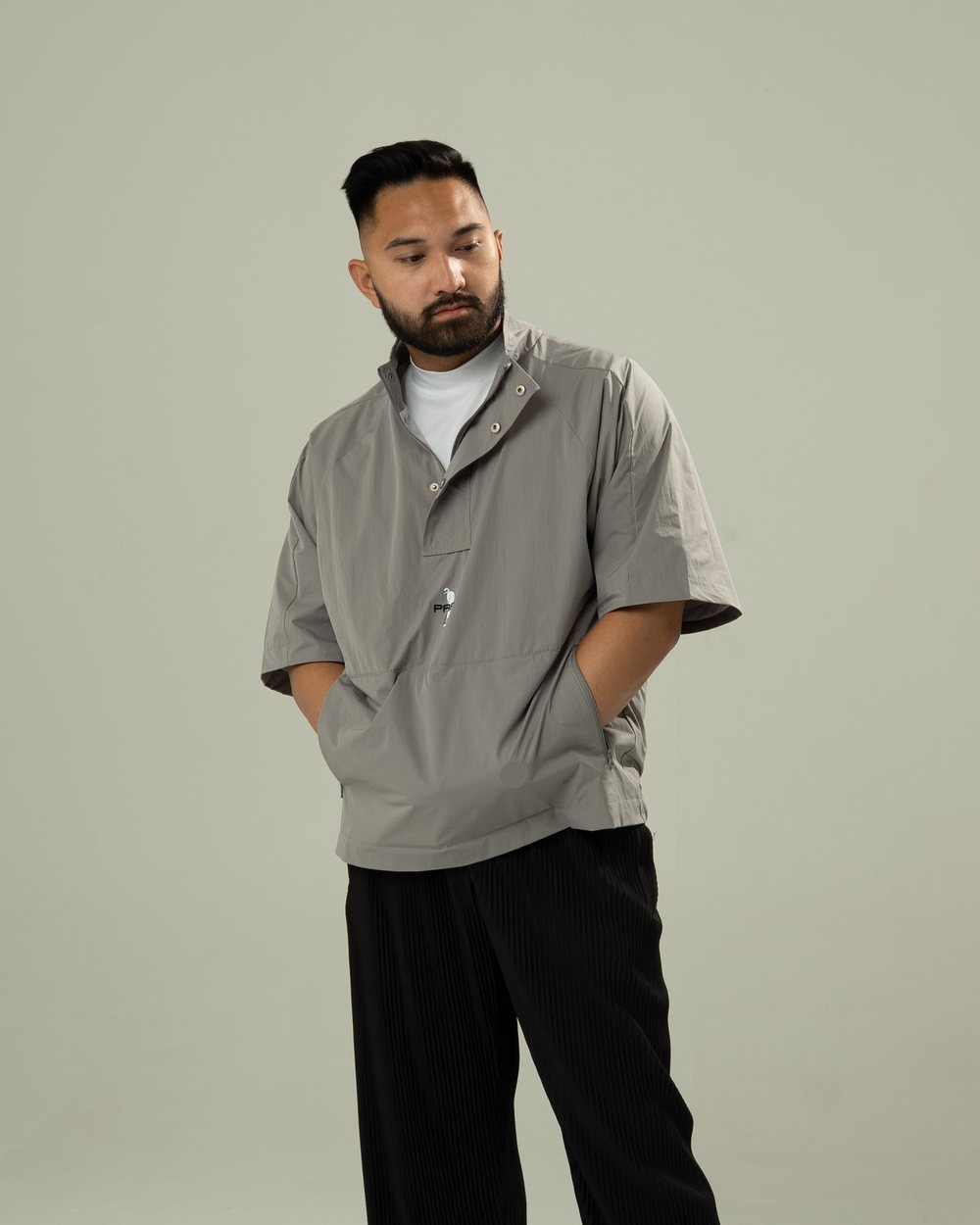 Paré Golf “Cool Grey” Short Sleeve Wind Shirt &middot; view 1 of 4