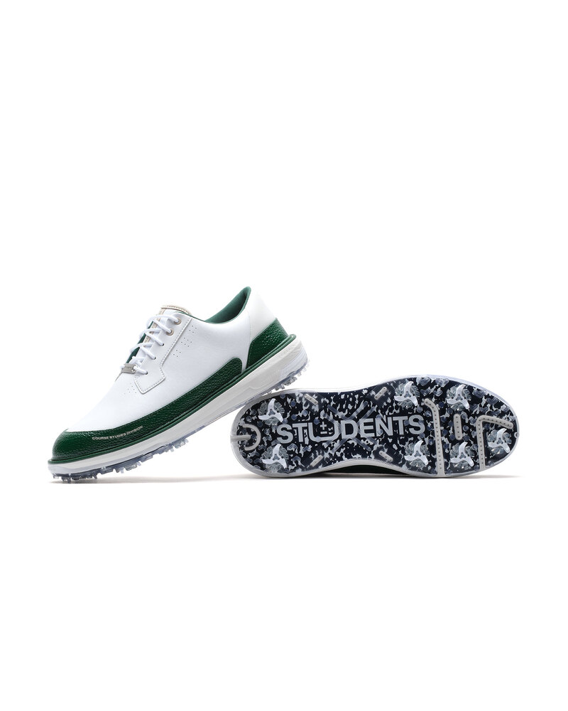 Students by PAYNTR golf shoe with STUDENTS printed across the outsole