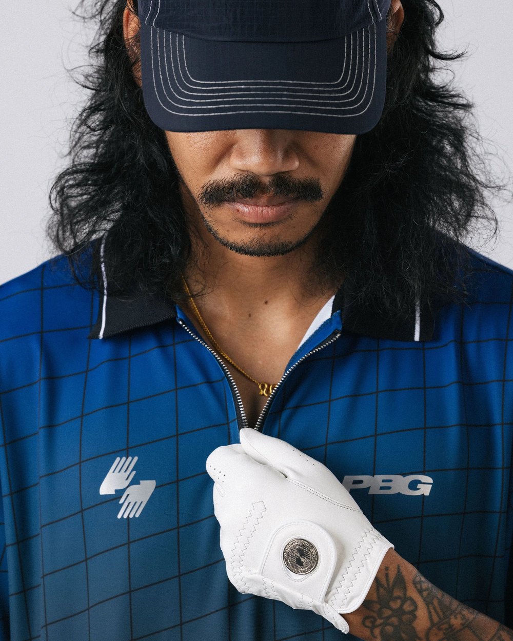 Penta Golf PXB Grid Polo, Lush Ice · view 3 of 4
