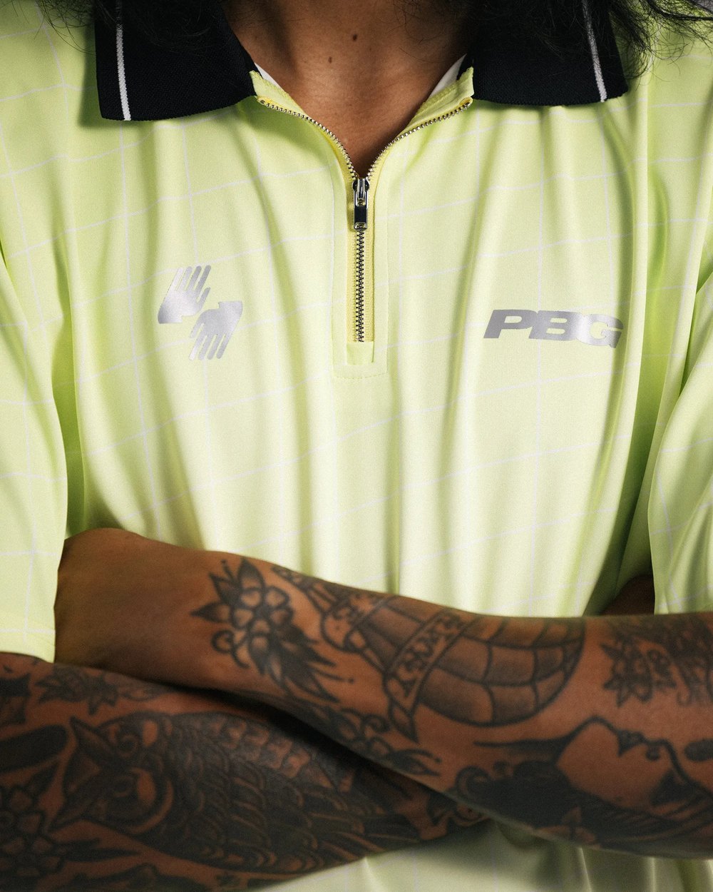 Penta Golf PXB Grid Polo, Lemon Sorbet · view 4 of 4