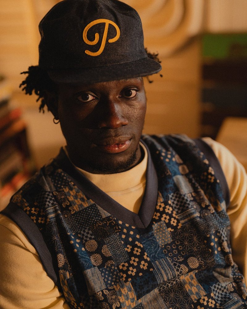 Public Drip P Script Denim Snapback in indigo · view 2 of 4