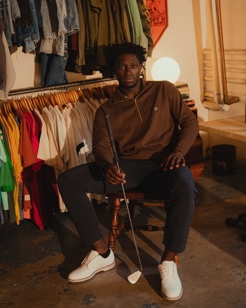 Public Drip Herringbone Half Zip in coffee · view 4 of 4