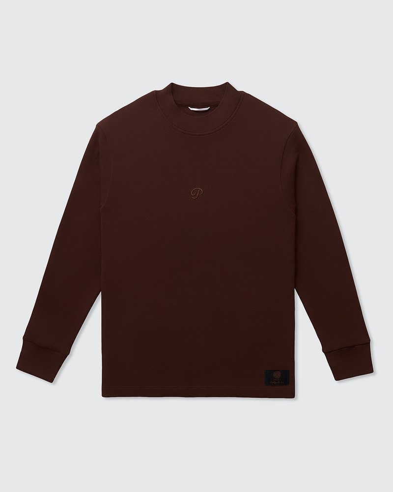 Public Drip Public Athlete Long Sleeve Mock in coffee · view 1 of 4