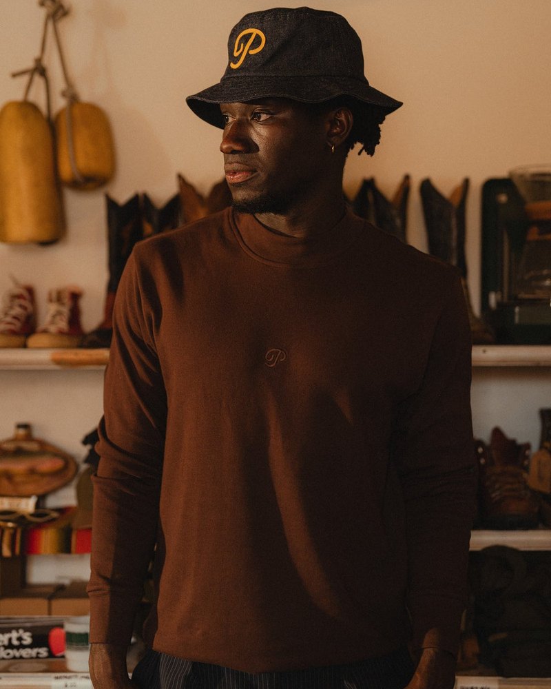 Public Drip Public Athlete Long Sleeve Mock in coffee · view 4 of 4