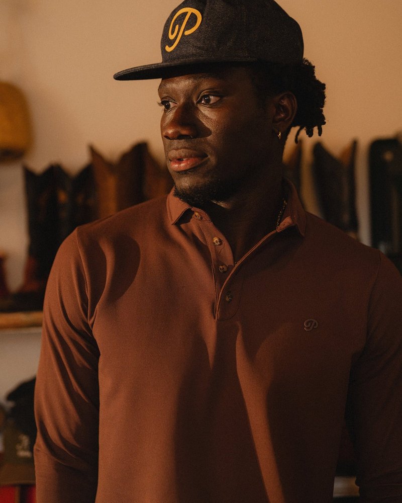Public Drip Triborough Waffle Knit Polo in coffee · view 2 of 4