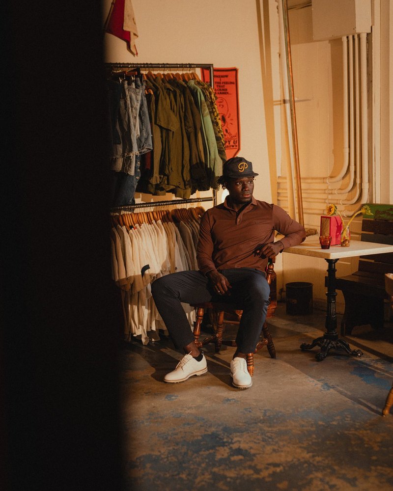 Public Drip Triborough Waffle Knit Polo in coffee · view 4 of 4