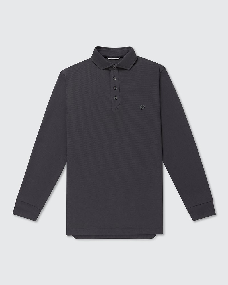 Public Drip Triborough Waffle Knit Polo in dark slate · view 1 of 4