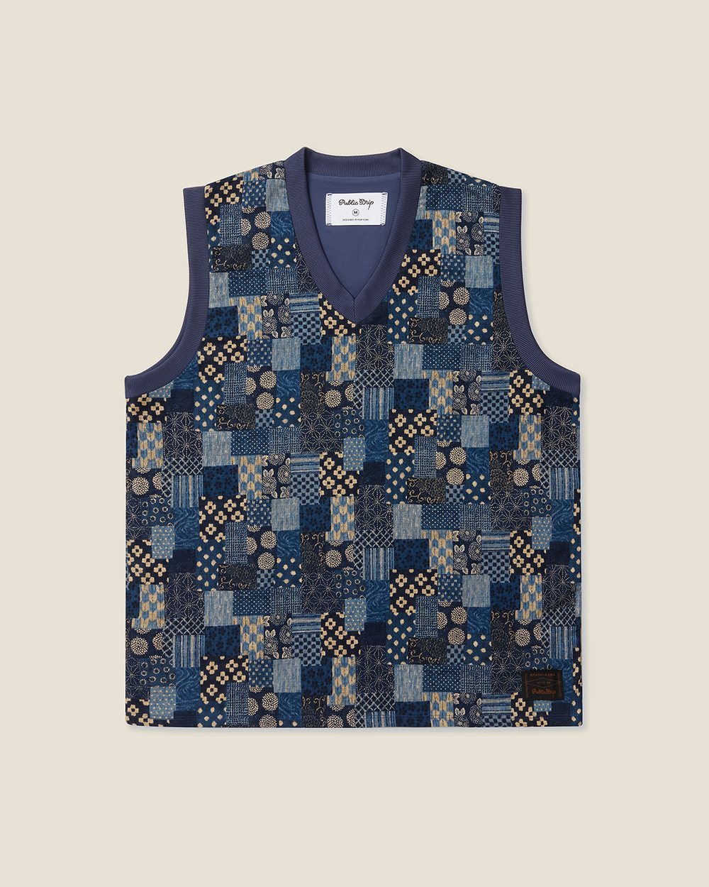 Public Drip x Akashi-Kama Patchwork Swing Vest · view 1 of 4