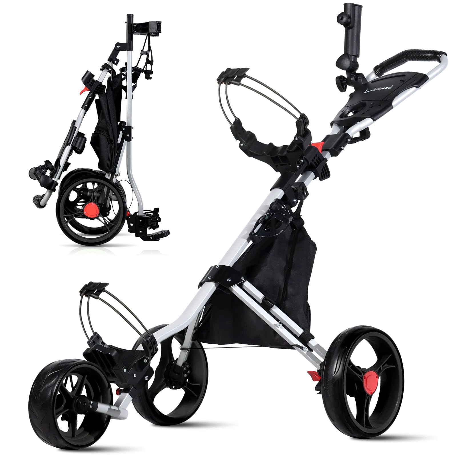 Lakehood 3-Wheel Push Cart