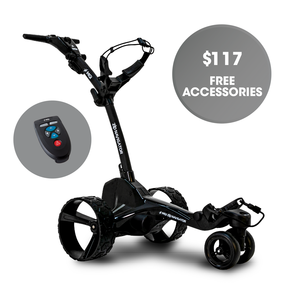 MGI Zip Navigator Electric Push Cart